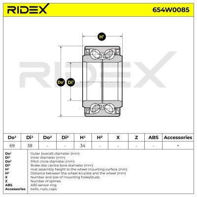 Wheel Bearing RIDEX 654W0085 654W0085 - photo 3