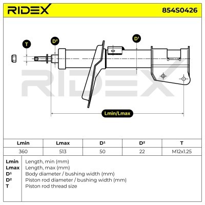 Shock Absorber RIDEX 854S0426 854S0426 - photo 6