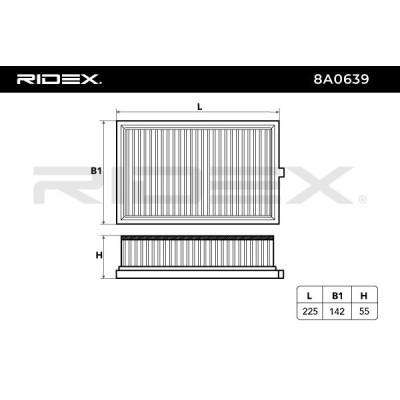 Air Filter RIDEX 8A0639 8A0639 - photo 6