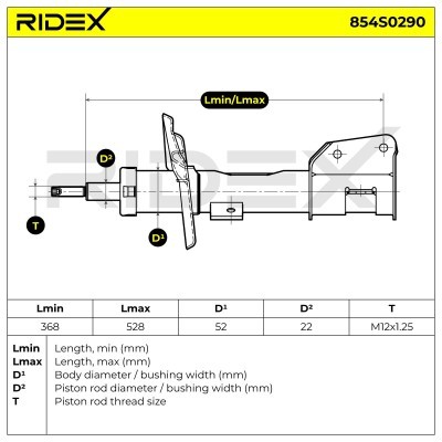 Shock Absorber RIDEX 854S0290 854S0290 - photo 6