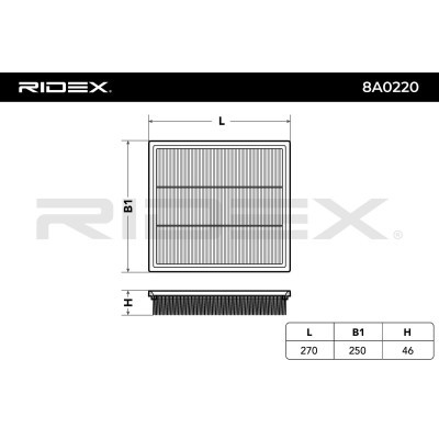 Air Filter RIDEX 8A0220 8A0220 - photo 3