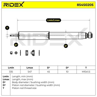 Shock Absorber RIDEX 854S0205 854S0205 - photo 7