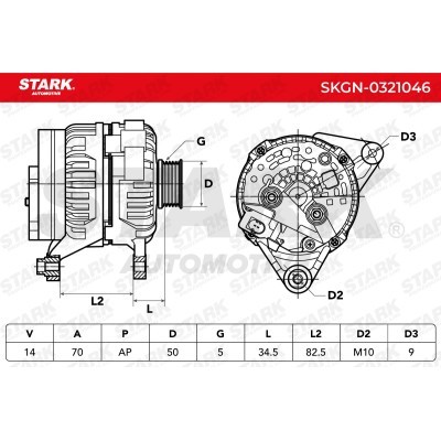 Alternator Stark SKGN-0321046 SKGN-0321046 - photo 6