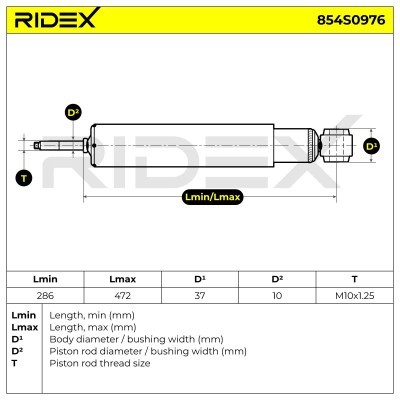 Shock Absorber RIDEX 854S0976 854S0976 - photo 6