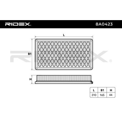 Air Filter RIDEX 8A0423 8A0423 - photo 6