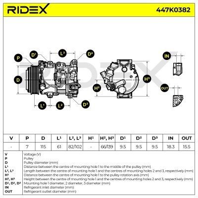Compressor, Air Conditioning TOYOTA MARK X I 447K0382 - photo 5