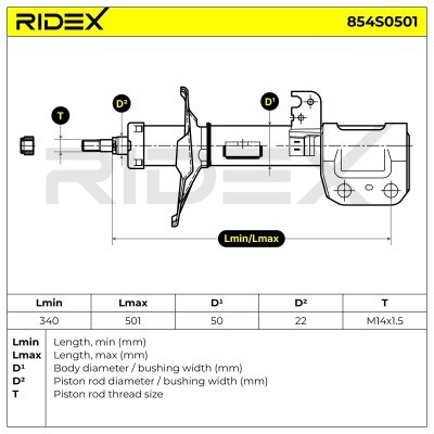 Shock Absorber RIDEX 854S0501 854S0501 - photo 5
