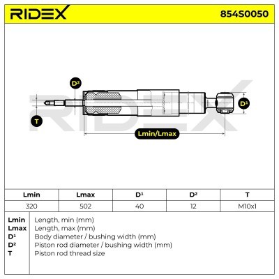 Shock Absorber RIDEX 854S0050 854S0050 - photo 7