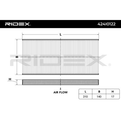 Cabin Air Filter RIDEX 424I0122 424I0122 - photo 4