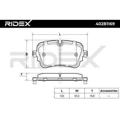 Brake Pads Set RIDEX 402B1169 402B1169 - photo 7