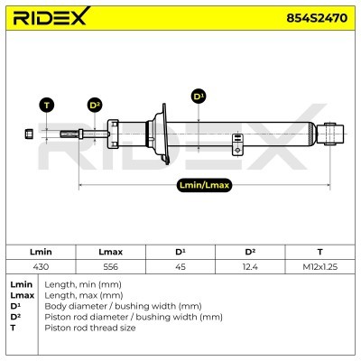 Shock Absorber RIDEX 854S2470 854S2470 - photo 8