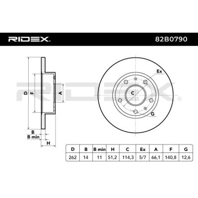 Brake Disc RIDEX 82B0790 82B0790 - photo 3