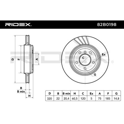Brake Disc RIDEX 82B0198 82B0198 - photo 4