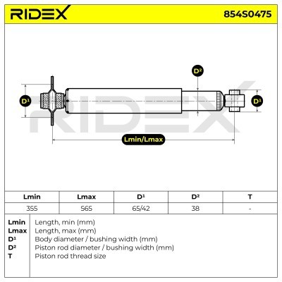 Shock Absorber RIDEX 854S0475 854S0475 - photo 6