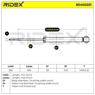 Shock Absorber RIDEX 854S0201 854S0201 - photo 8