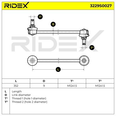 Stabilizer Link RIDEX 3229S0027 3229S0027 - photo 8