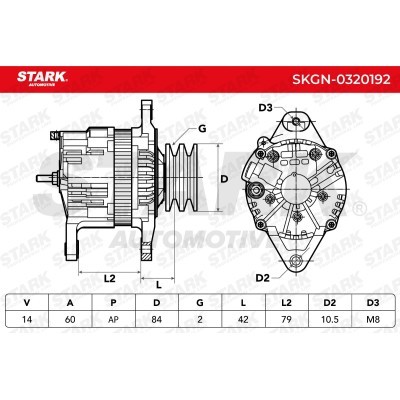 Alternator Stark SKGN-0320192 SKGN-0320192 - photo 6