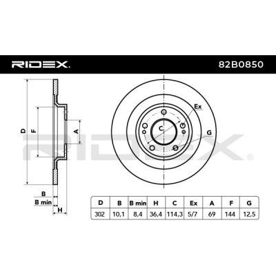 Brake Disc RIDEX 82B0850 82B0850 - photo 4