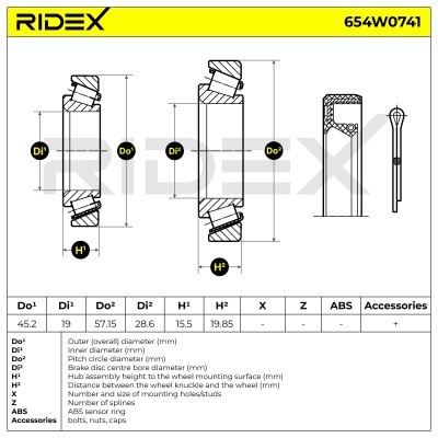 Wheel Bearing RIDEX 654W0741 654W0741 - photo 7