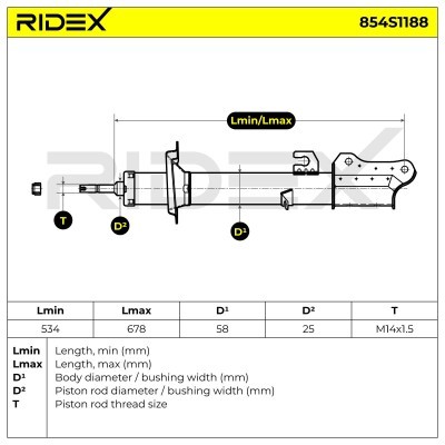 Shock Absorber RIDEX 854S1188 854S1188 - photo 6