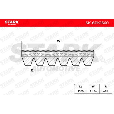 V-Ribbed Belt Stark SK-6PK1560 SK-6PK1560 - photo 5