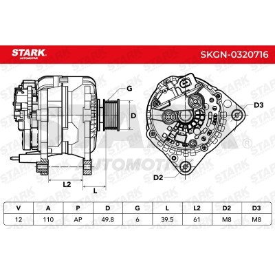 Alternator Stark SKGN-0320716 SKGN-0320716 - photo 5