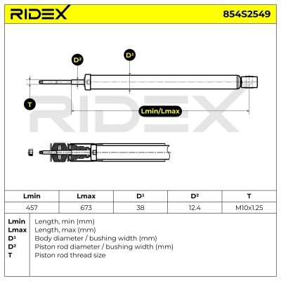 Shock Absorber RIDEX 854S2549 854S2549 - photo 8