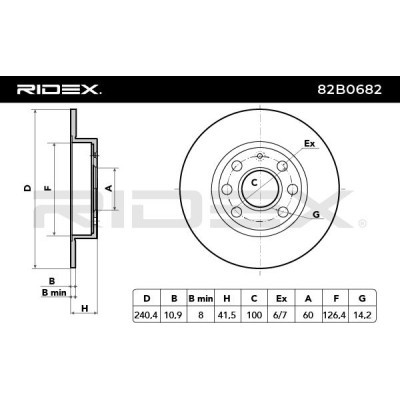Brake Disc RIDEX 82B0682 82B0682 - photo 3