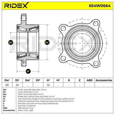 Wheel Bearing RIDEX 654W0664 654W0664 - photo 5