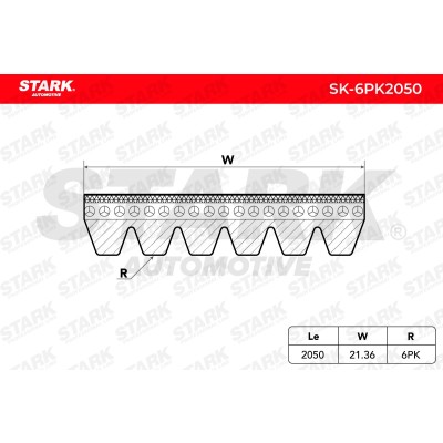 V-Ribbed Belt Stark SK-6PK2050 SK-6PK2050 - photo 5