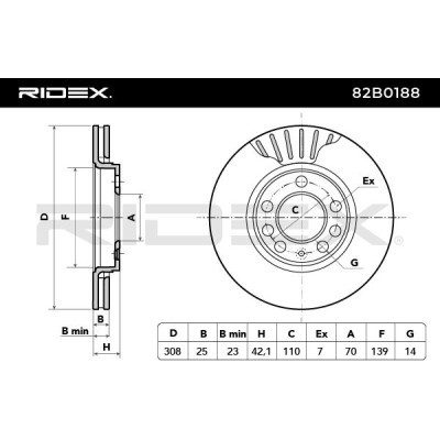 Brake Disc RIDEX 82B0188 82B0188 - photo 7