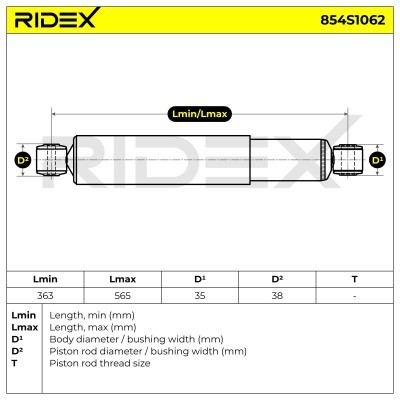 Shock Absorber RIDEX 854S1062 854S1062 - photo 5