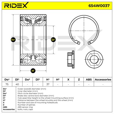 Wheel Bearing RIDEX 654W0037 654W0037 - photo 4