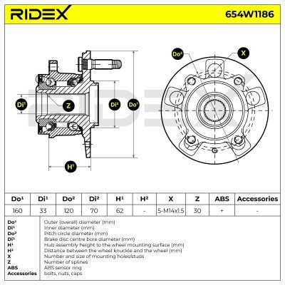 Wheel Bearing RIDEX 654W1186 654W1186 - photo 6