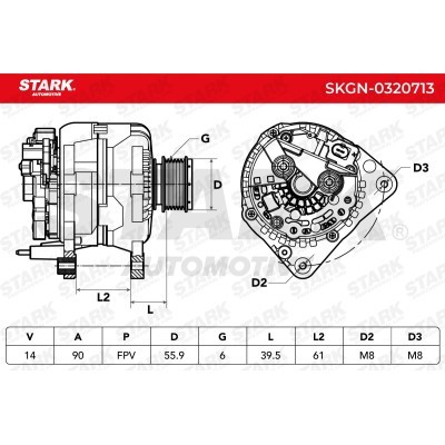 Alternator Stark SKGN-0320713 SKGN-0320713 - photo 5