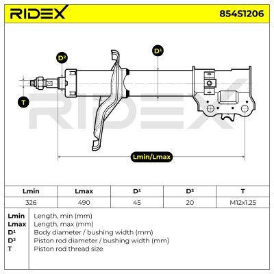 Shock Absorber RIDEX 854S1206 854S1206 - photo 9