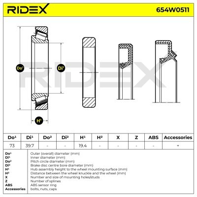 Wheel Bearing RIDEX 654W0511 654W0511 - photo 8