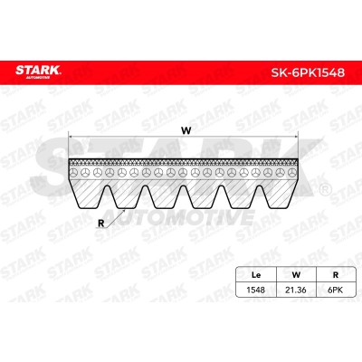 V-Ribbed Belt Stark SK-6PK1548 SK-6PK1548 - photo 3