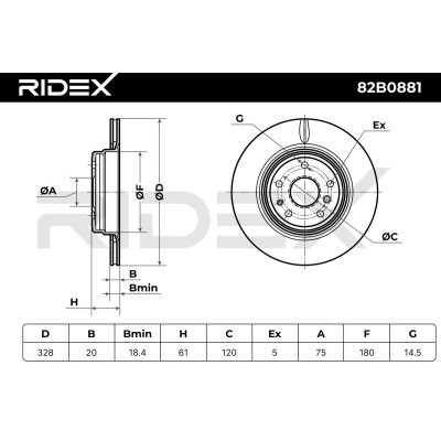 Brake Disc RIDEX 82B0881 82B0881 - photo 7
