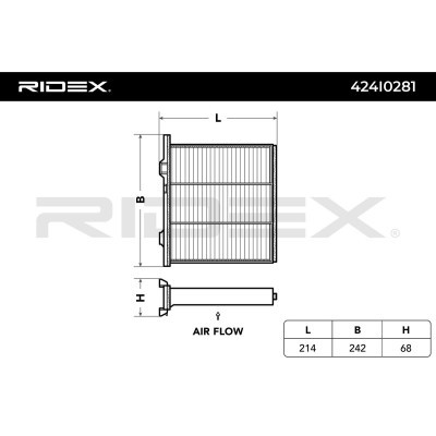 Cabin Air Filter RIDEX 424I0281 424I0281 - photo 3