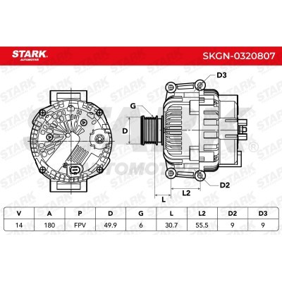 Alternator Stark SKGN-0320807 SKGN-0320807 - photo 6
