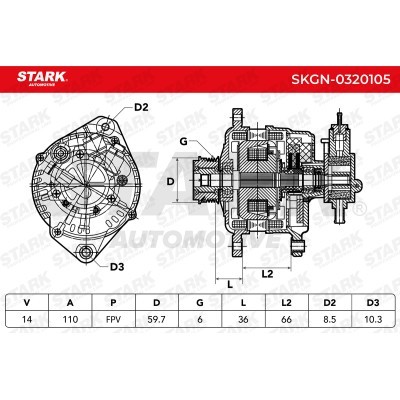 Alternator Stark SKGN-0320105 SKGN-0320105 - photo 7
