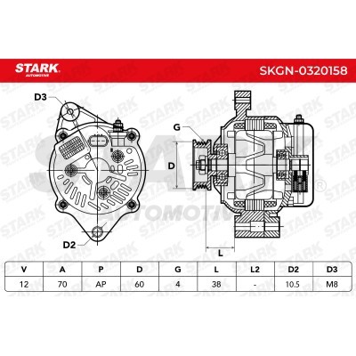 Alternator Stark SKGN-0320158 SKGN-0320158 - photo 7