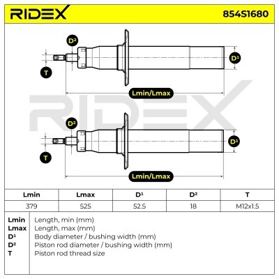 Shock Absorber RIDEX 854S1680 854S1680 - photo 4