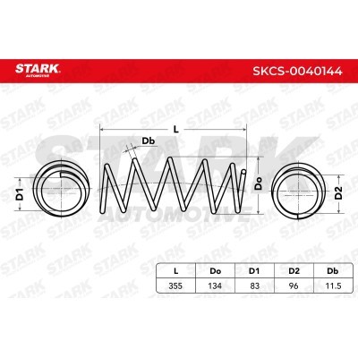 Suspension Spring Stark SKCS-0040144 SKCS-0040144 - photo 2
