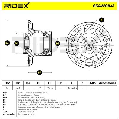 Wheel Bearing RIDEX 654W0841 654W0841 - photo 7