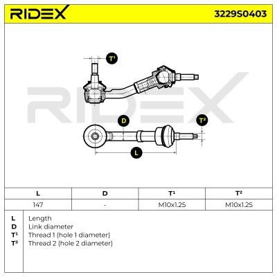 Stabilizer Link RIDEX 3229S0403 3229S0403 - photo 6