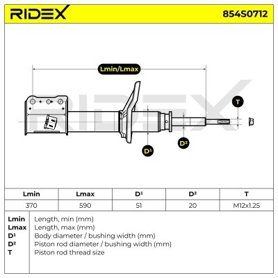 Shock Absorber RIDEX 854S0712 854S0712 - photo 8