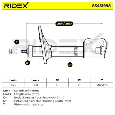 Shock Absorber RIDEX 854S1998 854S1998 - photo 8