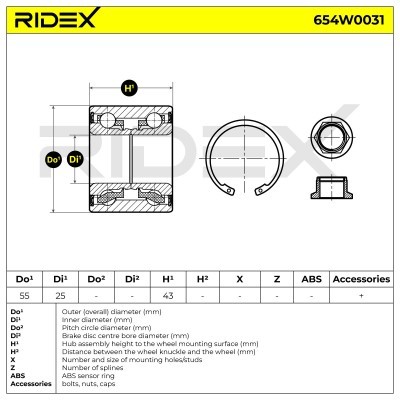 Wheel Bearing RIDEX 654W0031 654W0031 - photo 5